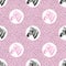 Seamless abstract trendy pattern with zebra heads.