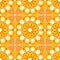 Seamless abstract vector arabesque pattern. Flowers ornament in retro style.