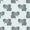 Seamless adorable elephant cartoon pattern