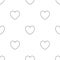 Seamless Aesthetic Pattern with Cute Hearts