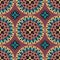 Seamless African Flower Design Pattern in Color