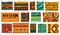 Seamless African modern art patterns. Vector collection