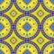 Seamless African Pattern Design in Yellow for Fabrics and Textiles