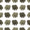 Seamless African Rhinoceros. Animal Pattern