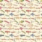 Seamless airplane pattern