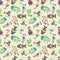 Seamless Alice in Wonderland pattern