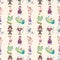 Seamless Alice in Wonderland pattern