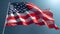 Seamless American Flag Slow Waving with visible wrinkles.Close up of United States flag. Usa, a fully digital rendering