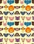 Seamless animal face pattern