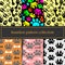 Seamless animal patterns of paw footprint