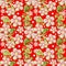 Seamless apple flowers pattern