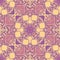 Seamless Arabic Asian Eastern Indian pattern in beige pink lilac