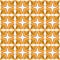 Seamless arabic geometric 3d abstract yellow brawn pattern