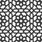 Seamless arabic geometric ornament in black and white