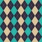 Seamless argyle plaid blue pattern. Diamond check