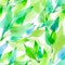 Seamless artistic design watercolor leaves pattern