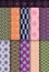 Seamless asian patterns, vector