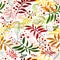 Seamless autumn floral pattern