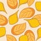 Seamless autumn leafy background for wrap design