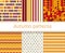 Seamless autumn patterns set vector illustration