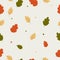 Seamless autumn wallpaper design. Fall seamless design. Vector illustration.