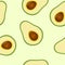 Seamless avocado pattern
