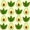 Seamless avocado pattern