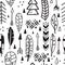 Seamless Aztec Tribal pattern with feather and arrows. Geometrical Ethnic Print Ornament
