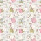 Seamless baby pattern with cute little rabbit in vector. artoon little happy bunny. Vintage hand drawn. Kawaii funny animal.