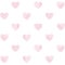 Seamless baby pattern. Pink hearts pattern. Kids prints. Watercolor. Light pink, white colors