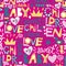 Seamless baby pattern with words and inscriptions Love, Baby, Sweet.
