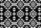 Seamless back and white ethnic pattern