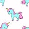 Seamless background, animal object. A horse, a pony or a small unicorn.