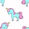 Seamless background, animal object. A horse, a pony or a small unicorn.