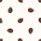 Seamless background avocado fruit. Gender neutral kid food pattern. Simple whimsical minimal earthy 2 tone color. Baby