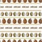 Seamless background avocado text. Gender neutral kid food pattern. Simple whimsical minimal earthy 2 tone color. Baby