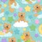 Seamless background for babies
