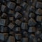 Seamless background of black cement cubes 3D rendering