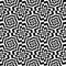 Seamless background of black and white repeating patterns.