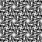 Seamless background of black and white repeating patterns.