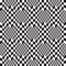 Seamless background with black and white squares. Checkered optical illusion effect
