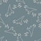 Seamless background blue Carnotaurus dinosaur gender neutral baby pattern. Simple whimsical minimal earthy 2 tone color