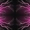 Seamless background with bright lightning bolts on a black and purple background. Black seamless abstraction