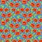 seamless background with bright poppies tissue or p