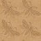 Seamless background of butterflies on brown background. indian m