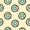 Seamless background with cartoon donut food