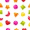 Seamless background with colorful candies on a