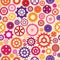 Seamless background with colorful cogwheels