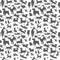 seamless background composed of simplified dog silhouettes