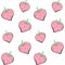 Seamless background with cute pink strawberries. Abstract berry